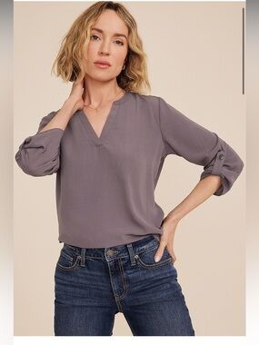 Maurice’s | Atwood 3/4 Sleeve Popover Blouse